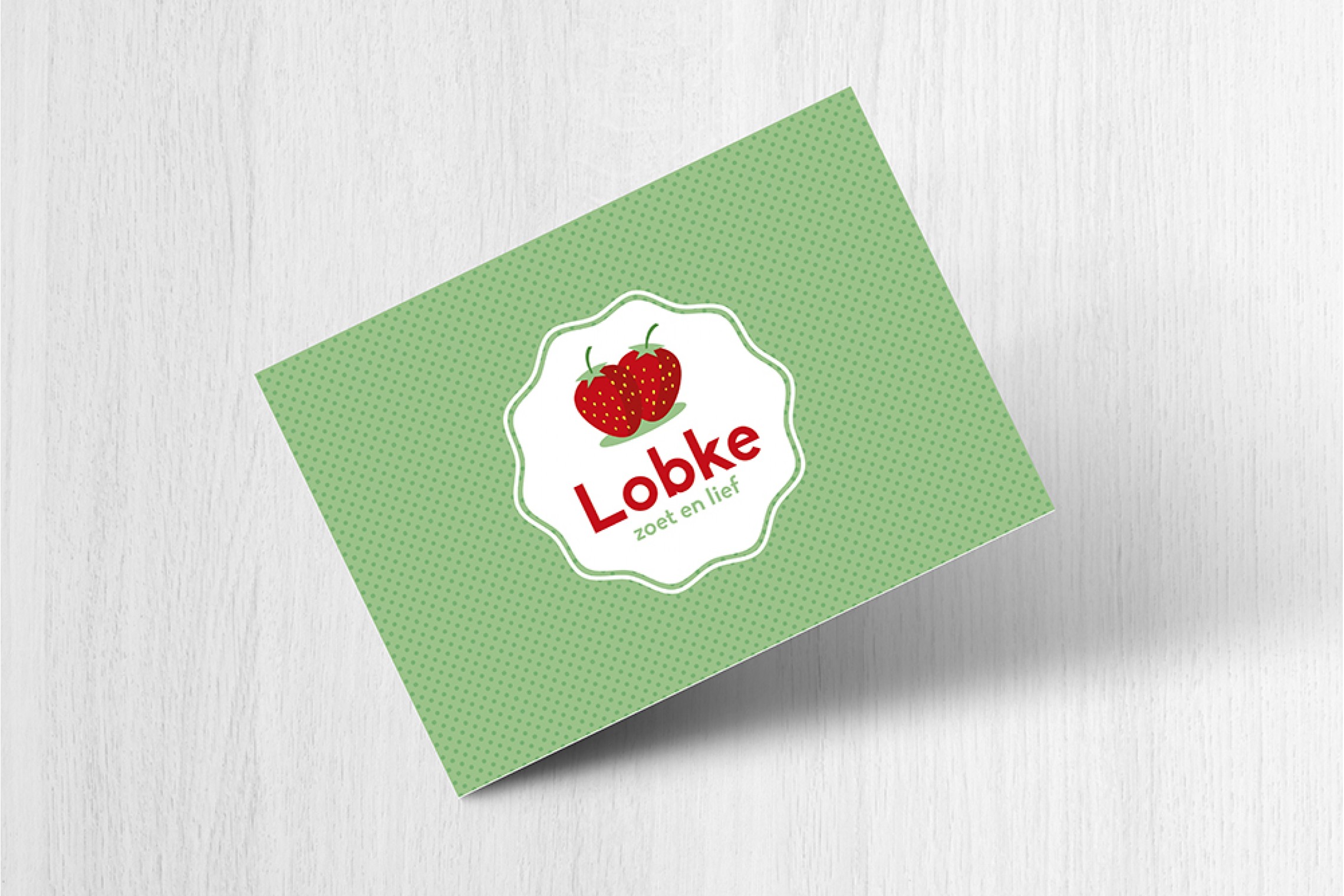 Retro aardbei groen